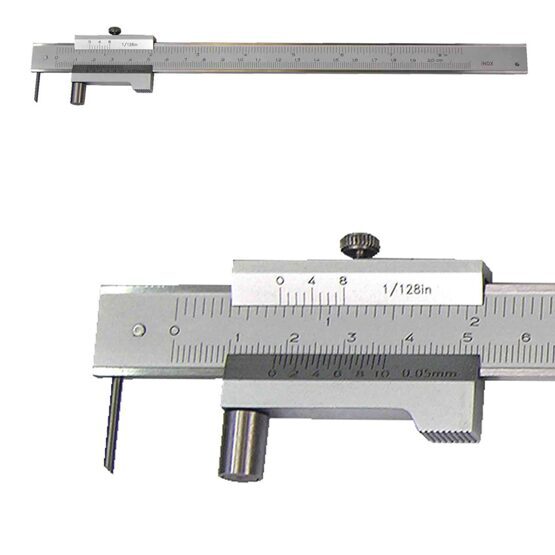 Anreiss-Messschieber mit Rolle und Hartmetall-Spitze 200mm